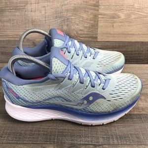 Saucony Womens Ride ISO 2 S10514-1 Lace Up Low Top Blue Running Shoes Size US 9